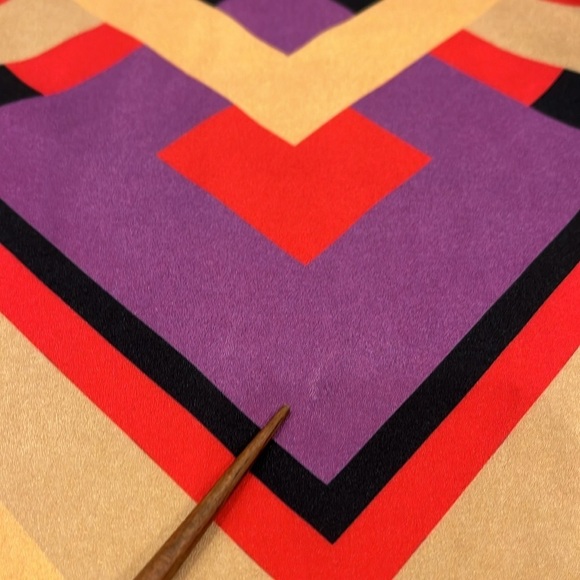 Naven | 70's Mini Dress | Geometric Purple, Red,‎ Gold | Women's Size 6 - Picture 6 of 11